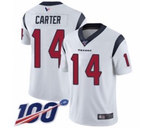 Houston Texans #14 DeAndre Carter White Vapor Untouchable Limited Player 100th Season Football Jersey