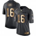 Los Angeles Rams #16 Jared Goff Limited Black Gold Salute to Service NFL Jersey