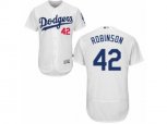 Los Angeles Dodgers #42 Jackie Robinson White Flexbase Authentic Collection MLB Jersey