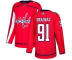 Washington Capitals #91 Tyler Graovac Premier Red Home NHL Jersey