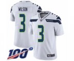 Seattle Seahawks #3 Russell Wilson White Vapor Untouchable Limited Player 100th Season Football Jersey