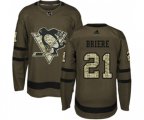 Adidas Pittsburgh Penguins #21 Michel Briere Authentic Green Salute to Service NHL Jersey
