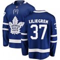 Toronto Maple Leafs #37 Timothy Liljegren Authentic Royal Blue Home Fanatics Branded Breakaway NHL Jersey