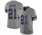 Dallas Cowboys #21 Deion Sanders Limited Gray Inverted Legend Football Jersey