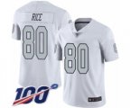 Oakland Raiders #80 Jerry Rice Limited White Rush Vapor Untouchable 100th Season Football Jersey