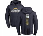 Los Angeles Chargers #99 Jerry Tillery Navy Blue Backer Pullover Hoodie