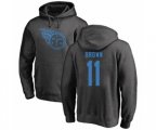 Tennessee Titans #11 A.J. Brown Ash One Color Pullover Hoodie