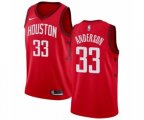 Houston Rockets #33 Ryan Anderson Red Swingman Jersey - Earned Edition
