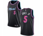 Miami Heat #5 Derrick Jones Jr Swingman Black Basketball Jersey - City Edition