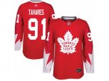 Toronto Maple Leafs #91 John Tavares Red Team Canada Authentic Stitched NHL Jerse