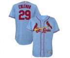 St. Louis Cardinals #29 Vince Coleman Light Blue Alternate Flex Base Authentic Collection Baseball Jersey