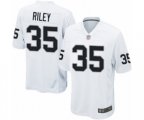 Oakland Raiders #35 Curtis Riley Game White Football Jersey