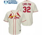 St. Louis Cardinals #32 Steve Carlton Replica Cream Alternate Cool Base Baseball Jersey
