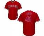 Los Angeles Angels of Anaheim #41 Justin Bour Replica Red Alternate Cool Base Baseball Jersey