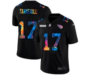 Tennessee Titans #17 Ryan Tannehill Multi-Color Black 2020 NFL Crucial Catch Vapor Untouchable Limited Jersey