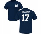 New York Yankees #17 Matt Holliday Replica Blue Home Baseball T-Shirt