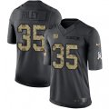 New York Giants #35 Curtis Riley Limited Black 2016 Salute to Service NFL Jersey