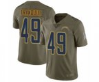 Los Angeles Chargers #49 Drue Tranquill Limited Olive 2017 Salute to Service Football Jersey