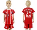 2017-18 Bayern Munich 25 MULLER Home Youth Soccer Jersey