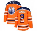 Edmonton Oilers #2 Andrej Sekera Authentic Orange USA Flag Fashion NHL Jersey