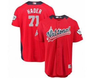 Milwaukee Brewers #71 Josh Hader Game Red National League 2018 MLB All-Star MLB Jersey