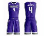 Sacramento Kings #4 Chris Webber Swingman Purple Basketball Suit Jersey - Icon Edition