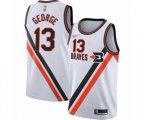 Los Angeles Clippers #13 Paul George Swingman White Hardwood Classics Finished Basketball Jersey