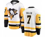 Pittsburgh Penguins #7 Matt Cullen Authentic White Away Fanatics Branded Breakaway NHL Jersey