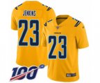 Los Angeles Chargers #23 Rayshawn Jenkins Limited Gold Inverted Legend 100th Season Football Jersey