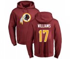 Washington Redskins #17 Doug Williams Maroon Name & Number Logo Pullover Hoodie
