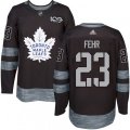 Toronto Maple Leafs #23 Eric Fehr Authentic Black 1917-2017 100th Anniversary NHL Jersey