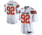 Cleveland Browns #92 Chad Thomas Game White Football Jersey