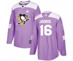 Adidas Pittsburgh Penguins #16 Josh Jooris Authentic Purple Fights Cancer Practice NHL Jersey