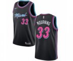 Miami Heat #33 Alonzo Mourning Authentic Black NBA Jersey - City Edition