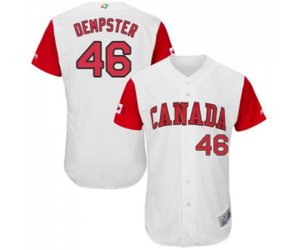 Canada Baseball #46 Ryan Dempster White 2017 World Baseball Classic Authentic Team Jersey