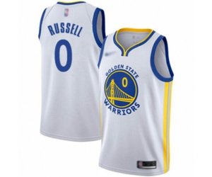 Golden State Warriors #0 D\'Angelo Russell Authentic White Basketball Jersey - Association Edition