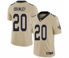 New Orleans Saints #20 Ken Crawley Limited Gold Inverted Legend Football Jersey