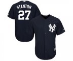 New York Yankees #27 Giancarlo Stanton Replica Navy Blue Alternate Baseball Jersey