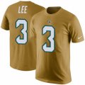 Jacksonville Jaguars #3 Tanner Lee Gold Rush Pride Name & Number T-Shirt