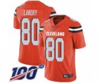 Cleveland Browns #80 Jarvis Landry Orange Alternate Vapor Untouchable Limited Player 100th Season Football Jersey