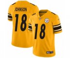 Pittsburgh Steelers #18 Diontae Johnson Limited Gold Inverted Legend Football Jersey