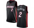 Miami Heat #2 Wayne Ellington Swingman Black Road NBA Jersey - Icon Edition
