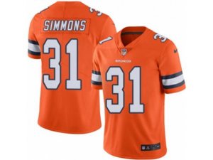 Denver Broncos #31 Justin Simmons Limited Orange Rush NFL Jersey