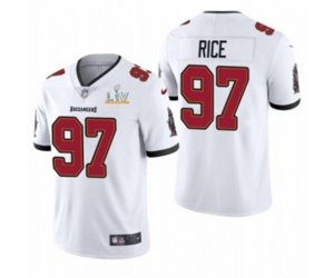 Tampa Bay Buccaneers #97 Simeon Rice White 2021 Super Bowl LV Jersey