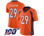 Denver Broncos #29 Bryce Callahan Orange Team Color Vapor Untouchable Limited Player 100th Season Football Jersey