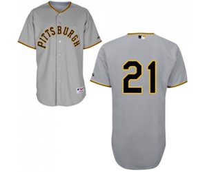 Pittsburgh Pirates #21 Roberto Clemente Authentic Grey 1953 Turn Back The Clock Baseball Jersey