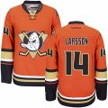 Anaheim Ducks #14 Jacob Larsson Authentic Orange Third NHL Jersey