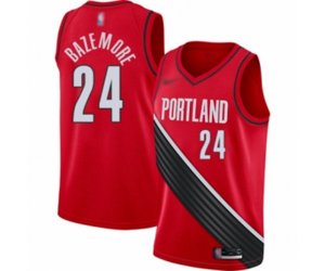 Portland Trail Blazers #24 Kent Bazemore Swingman Red Finished Basketball Jersey - Statement Edition