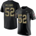 Dallas Cowboys #52 Connor Williams Black Camo Salute to Service T-Shirt