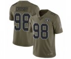 Oakland Raiders #98 Maxx Crosby Limited Olive 2017 Salute to Service Football Jersey